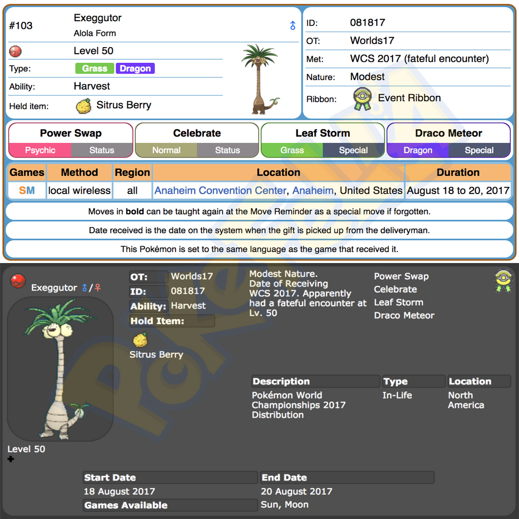 Pokemon 18103 Shiny Alolan Exeggutor Pokedex: Evolution, Moves, Location,  Stats