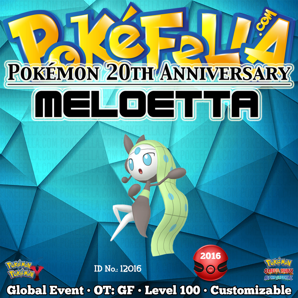 Pokémon Card Game - Meloetta - Pin - Pokémon 20th Anniversary