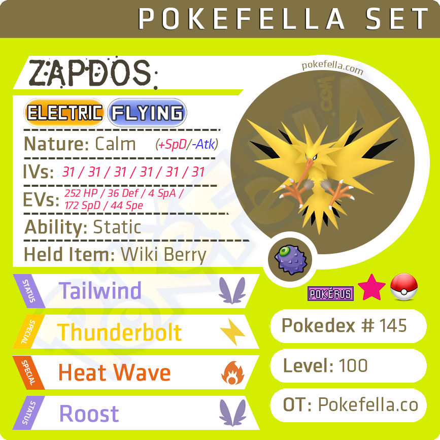 Pokemon 2145 Shiny Zapdos Pokedex: Evolution, Moves, Location, Stats