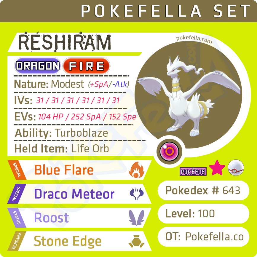 Shiny Reshiram Level 40 2nd move pokemon trade go pgkg