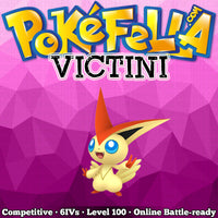 ultra square shiny Victini • Competitive • 6IVs • Level 100 • Online Battle-Ready