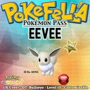 Pokémon Pass Shiny Eevee • OT: Bullseye • ID No. 190511 • US 2019 Event