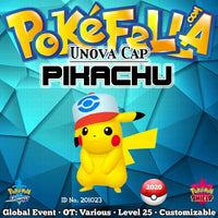 Unova Cap Pikachu • OT: サトシ, Ash, Sacha, 지우, 小智 • ID No. 201023 • Worldwide 2020 Event