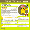 Alola Cap Pikachu • OT: サトシ, Ash, Sacha, 지우, 小智 • ID No. 201023 • Worldwide 2020 Event