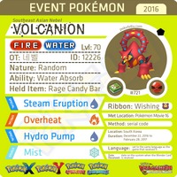Nebel Volcanion • OT: 네벨 • ID No. 12226 • Korea 2016 Event