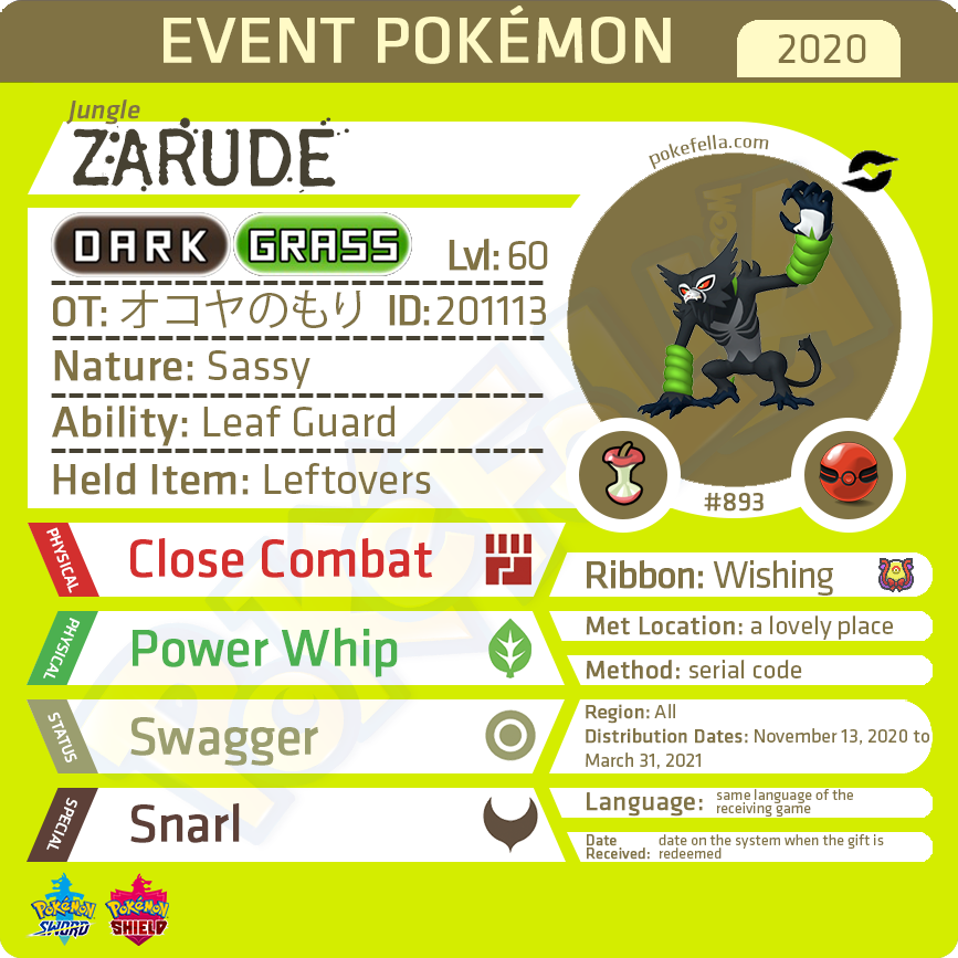 How To Get Zarude In Pokemon Sword & Shield, Even If You're Late