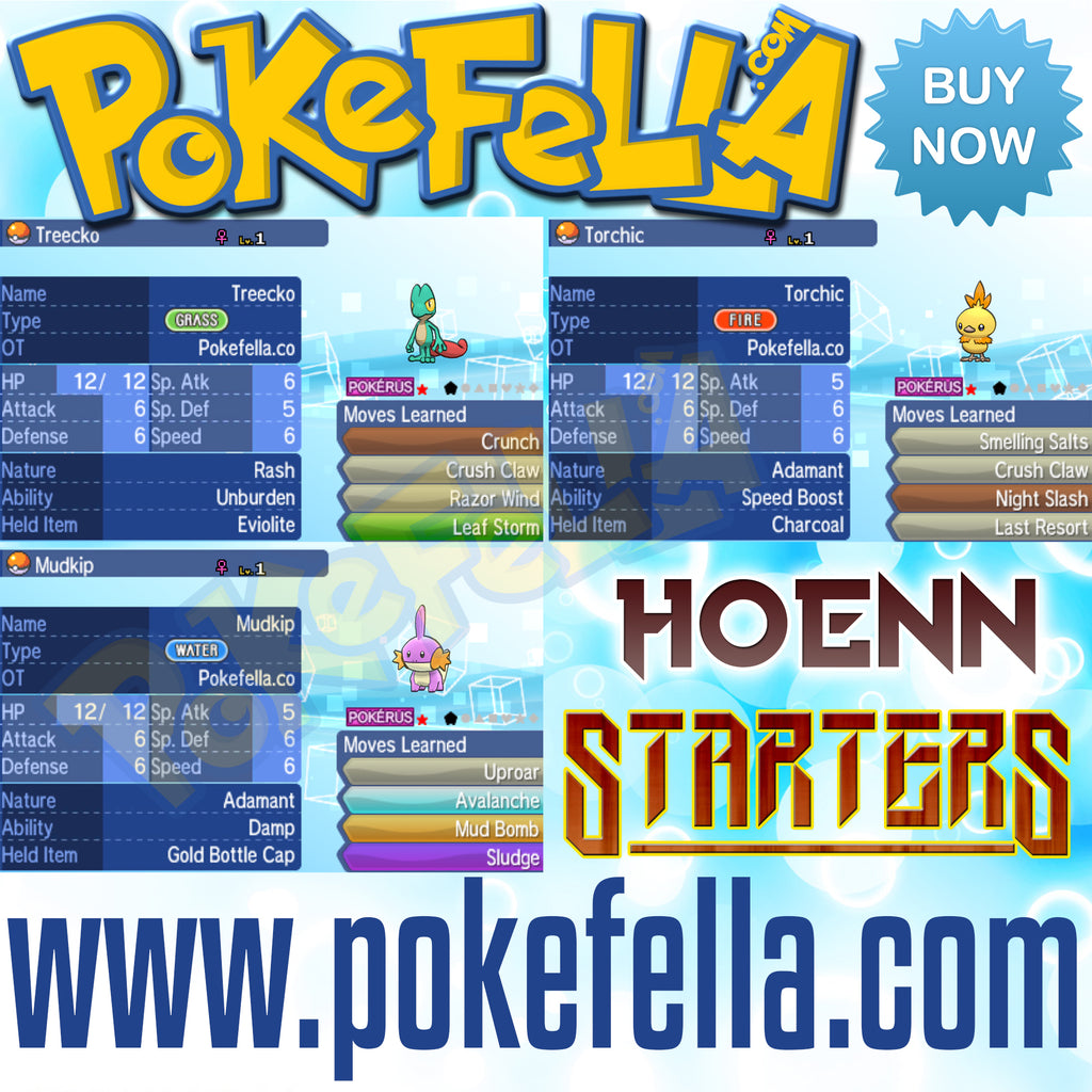 List of all currently available Hoenn Pokemon. Complete with Egg