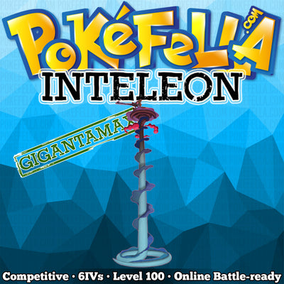 ultra square shiny Gigantamax Inteleon • Competitive • 6IVs • Level 100 • Online Battle-ready