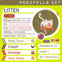 Litten • Competitive • 6IVs • Level 1 • Hidden Ability • Egg Moves
