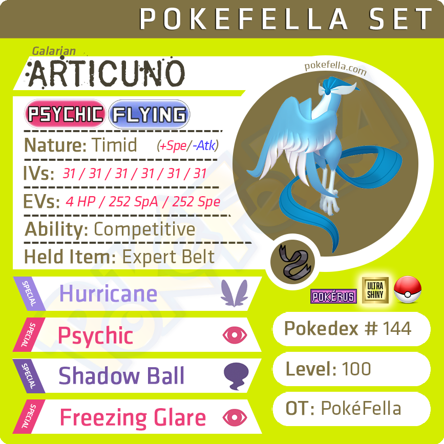 Pokemon 144 Articuno Pokedex: Evolution, Moves, Location, Stats