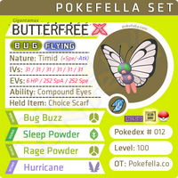 ultra square shiny Gigantamax Butterfree • Competitive • 6IVs • Level 100 • Online Battle-ready