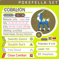 ultra square shiny Cobalion • Competitive • 6IVs • Level 100 • Online Battle-ready