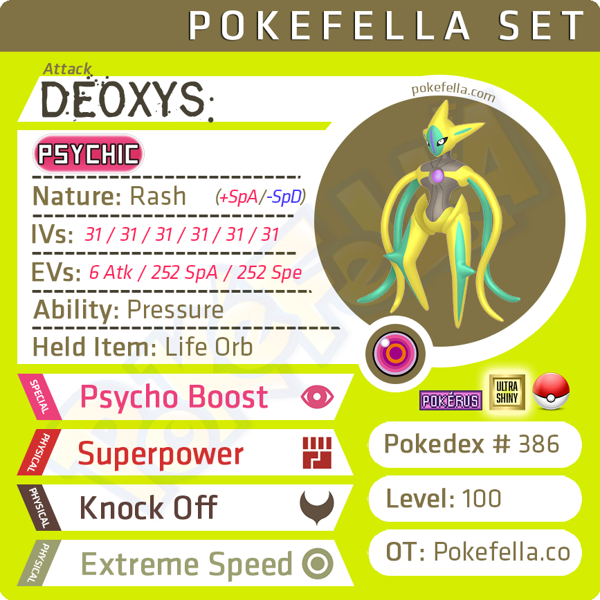 Pokemon 6001 Shiny Deoxys Attack Pokedex: Evolution, Moves, Location, Stats