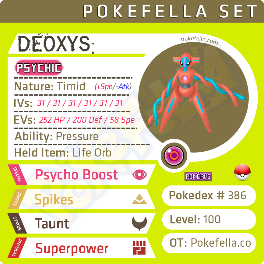 Deoxys, Pokédex