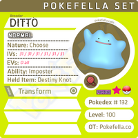 Ditto for Breeding • 6IVs, Shiny, Level 100, Any Nature Ability Foreign Language