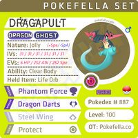 ultra square shiny Dragapult • Competitive • 6IVs • Level 100 • Online Battle-ready