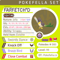 ultra square shiny Galarian Farfetch'd • Competitive • 6IVs • Level 99 • Online Battle-ready