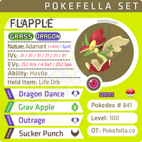 ultra square shiny Flapple • Competitive • 6IVs • Level 100 • Online Battle-ready