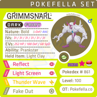 ultra square shiny Grimmsnarl • Competitive • 6IVs • Level 100 • Online Battle-ready