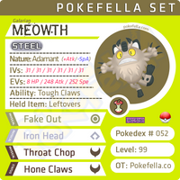 ultra square shiny Galarian Meowth • Competitive • 6IVs • Level 99 • Online Battle-ready