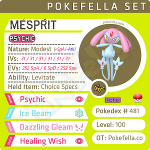 ultra square shiny Mesprit • Competitive • 6IVs • Level 100 • Online Battle-Ready