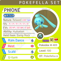 ultra square shiny Phione • Competitive • 6IVs • Level 100 • Online Battle-Ready