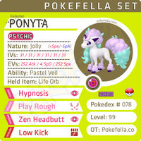 ultra square shiny Galarian Ponyta • Competitive • 6IVs • Level 99 • Online Battle-ready