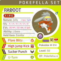ultra square shiny Raboot • Competitive • 6IVs • Level 50 • Hidden Ability Online Battle-ready