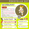 ultra square shiny Scorbunny • Competitive • 6IVs • Level 1 • Hidden Ability • Egg Moves
