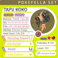 Tapu Koko • Competitive • 6IVs • Level 100 • Online Battle-Ready
