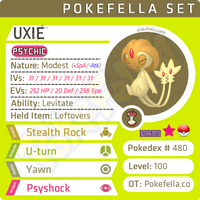 ultra square shiny Uxie • Competitive • 6IVs • Level 100 • Online Battle-Ready