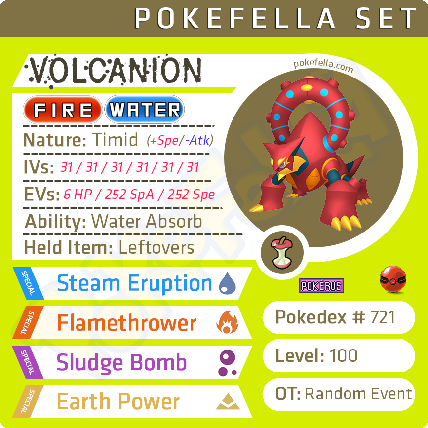 Volcanion • Competitive • 6IVs • Level 100 • Online Battle-Ready