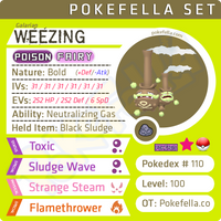 ultra square shiny Galarian Weezing • Competitive • 6IVs • Level 100 • Online Battle-ready