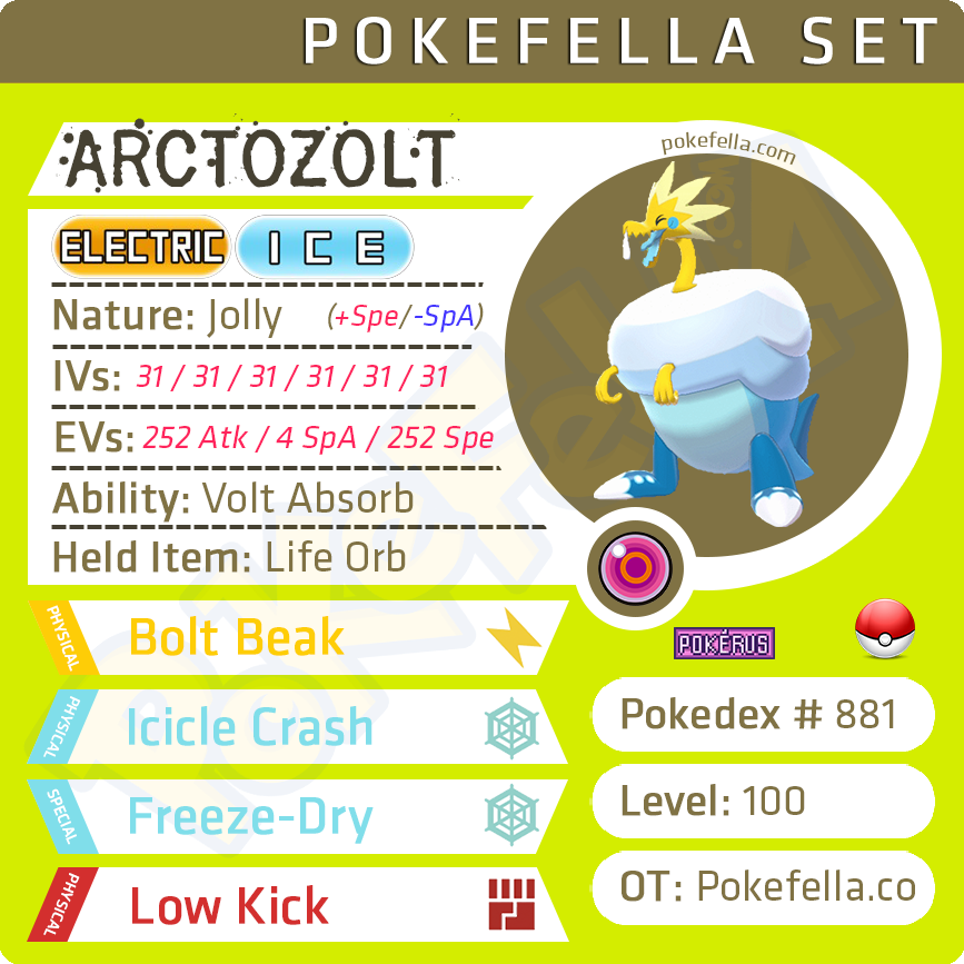 Arctozolt • Competitive • 6IVs • Level 100 • Online Battle-ready
