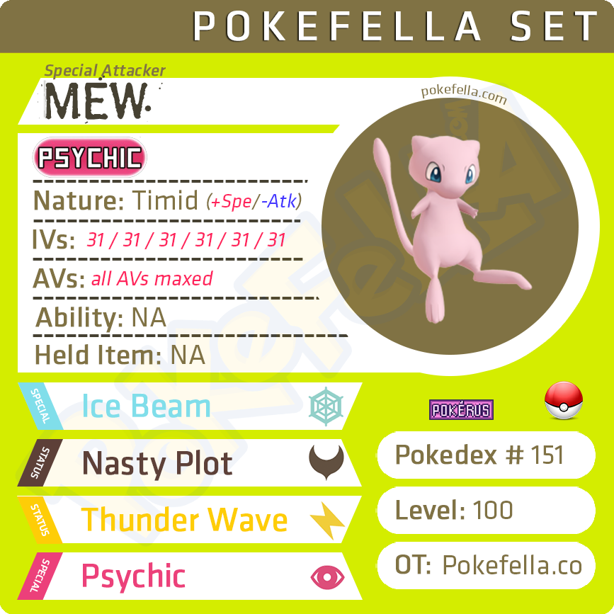 Pokemon Let's Go, Mew - Stats, Moves, Evolution & Locations