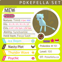 ultra square shiny Mew • Competitive • 6IVs • Level 100 • Online Battle-ready