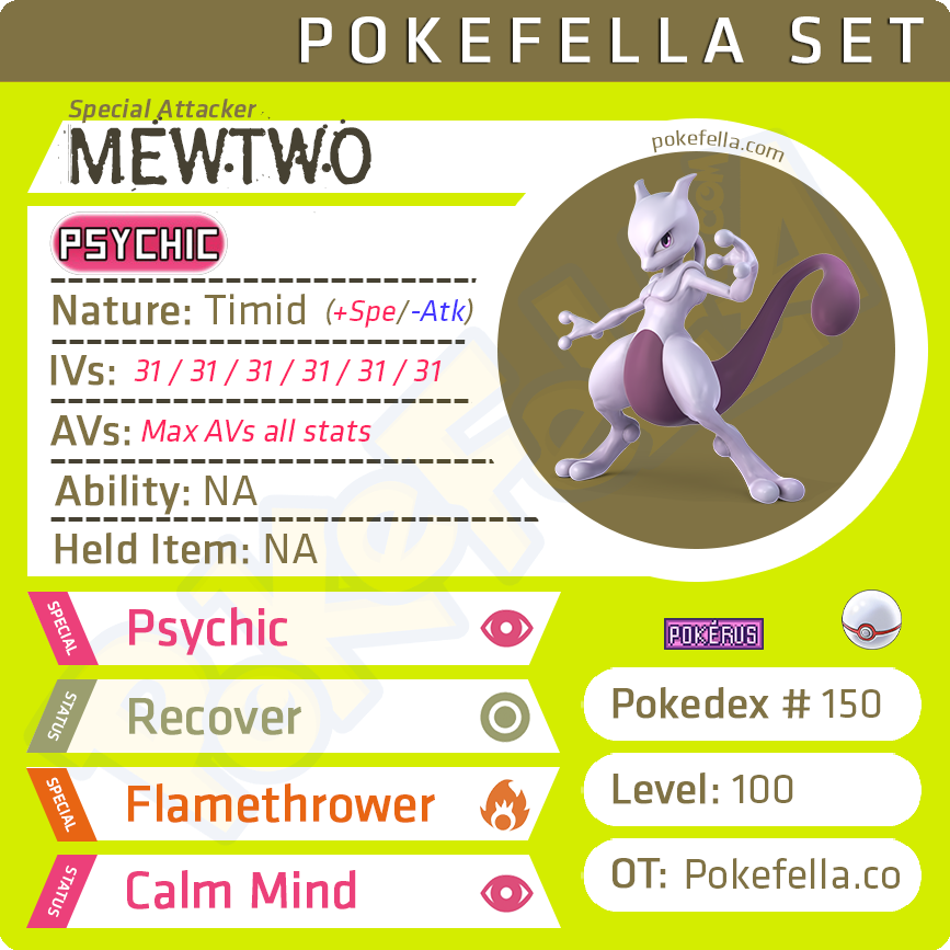 Mewtwo • Competitive • 6IVs • Level 100 • Online Battle-ready