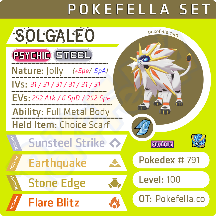 What is a good moveset for Solgaleo? - PokéBase Pokémon Answers