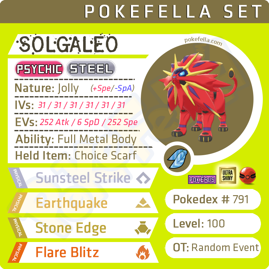 Shiny Solgaleo 6IV Pokemon S/M US/UM Sword/shield Fast 