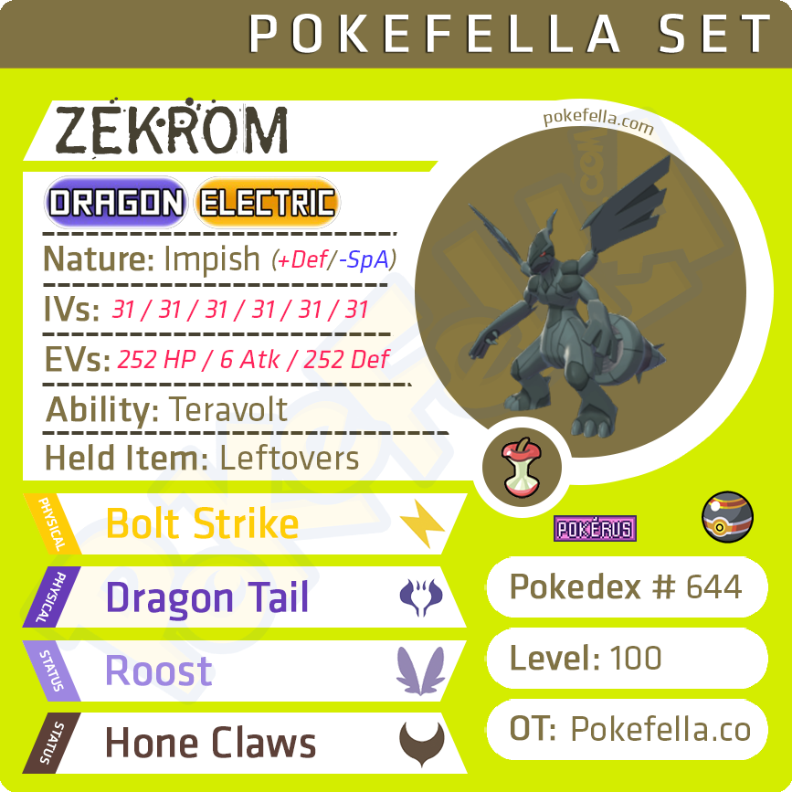 What is the best moveset for Zekrom in Pokemon GO?