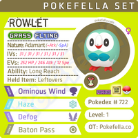 Alola Starters: Rowlet, Litten, Popplio • Competitive • 6IVs • Level 1 • Hidden Ability • Egg Moves