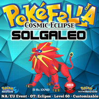 Cosmic Eclipse Shiny Solgaleo • OT: Eclipse • ID No. 100419 • North America, Europe 2019 Event