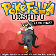 ultra square shiny Urshifu (Rapid Strike) • Competitive • 6IVs • Level 100 • Online Battle-ready