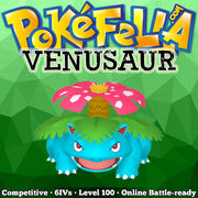 ultra square shiny Venusaur • Competitive • 6IVs • Level 100 • Online Battle-ready
