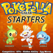 ultra square shiny Galar Starters - Grookey, Scorbunny, Sobble • Competitive • 6IVs • Level 1 • Hidden Ability • Egg Moves