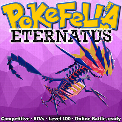  shiny Eternatus • Competitive • 6IVs • Level 100 • Online Battle-ready Dynamax Cannon Pokemon Sword Shield