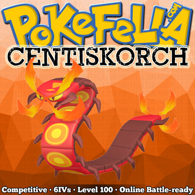 ultra shiny square Centiskorch • Competitive • 6IVs • Level 100 • Online Battle-ready