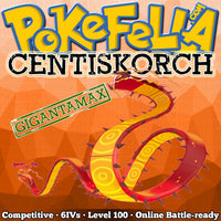 ultra square shiny Gigantamax Centiskorch • Competitive • 6IVs • Level 100 • Online Battle-ready