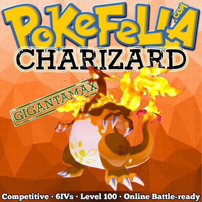 ultra square shiny Gigantamax Charizard • Competitive • 6IVs • Level 100 • Online Battle-ready