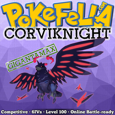 ultra square shiny Gigantamax Corviknight • Competitive • 6IVs • Level 100 • Online Battle-ready